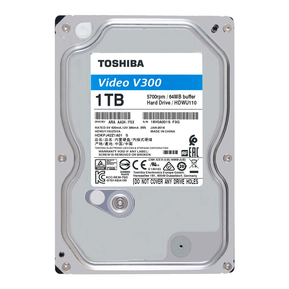Ổ cứng HDD Toshiba V300 1TB (HDWU110UZSVA) - Chuyên Camera , Video Streaming